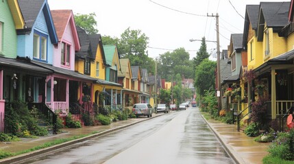 Vibrant Row Houses in a Charming Neighborhood