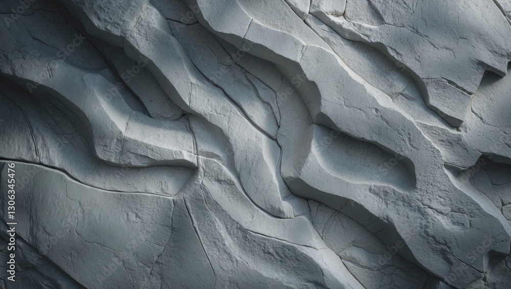 Poster surface of light gray stone with intricate patterns