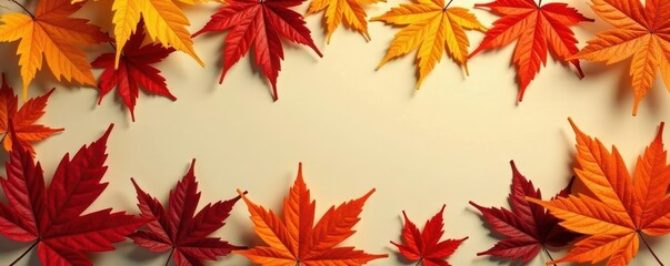 Fototapeta premium Intricate autumn leaf seamless pattern backdrop, print, october, leaves