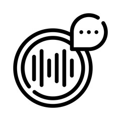 audio message line icon
