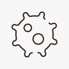 Covid-19 ultrastructure icon, line art graphic vector