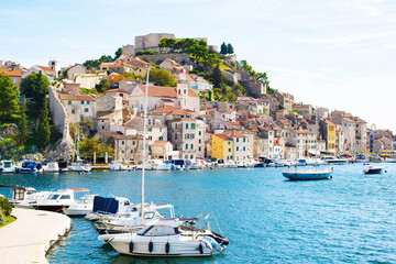 Fototapeta premium View of the Šibenik town, Dalmatia, Croatia.