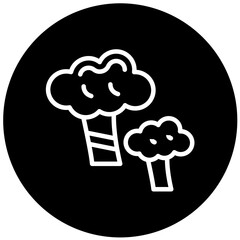 Broccoli Vector Design Icon Style