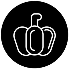 Bell Pepper Vector Design Icon Style