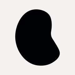 Black organic shape clip art vector