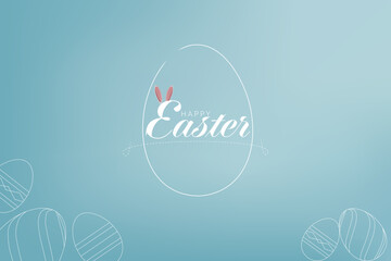 Easter concept with Easter eggs and bunnies and this legendary story.