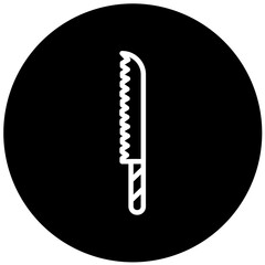 Vector Design Bread Knife Icon Style