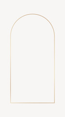 Gold arch border frame vector