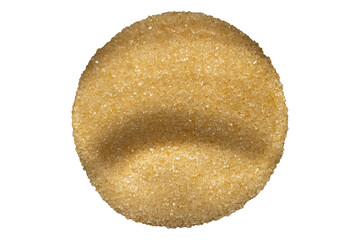 Granulated Sugar Pile Isolated on Transparent Background for Creative Project.