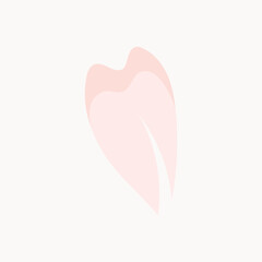 Pink petal vector collage element