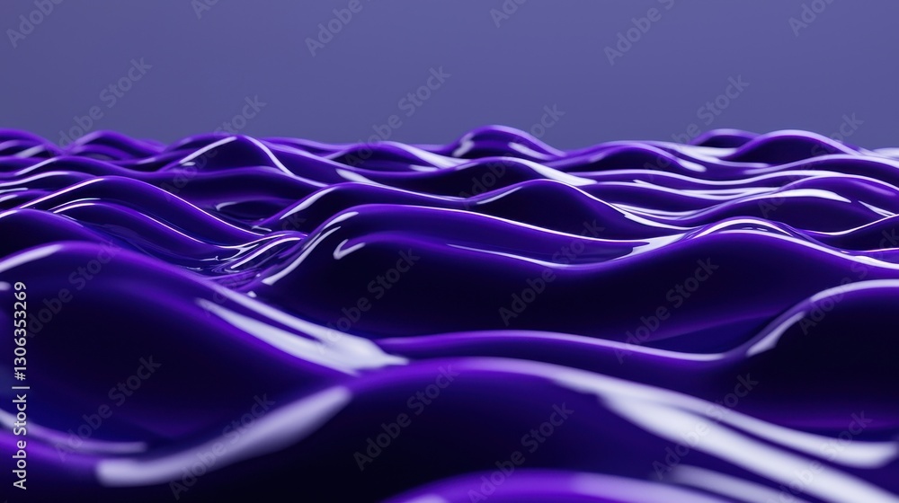 Poster abstract purple waves creating fluid motion in a soft background
