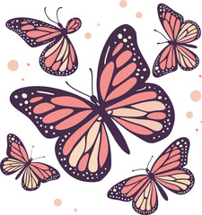 seamless pattern with butterflies