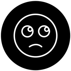 Vector Design Rolling Eyes Icon Style