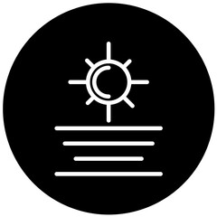 Vector Design Sunset Icon Style