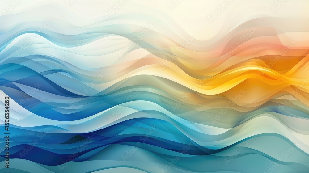Poster layered abstract shapes overlapping in warm earth tones. digital image for artistic and natural desi