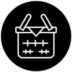 Vector Design Picnic Basket Icon Style