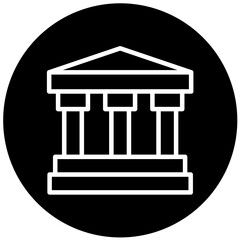 Vector Design Greek Temple Icon Style
