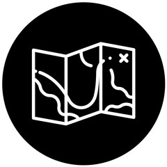 Vector Design Treasure Map Icon Style