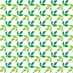 green leaves seamless pattern