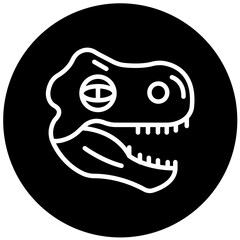 Vector Design Dinosaur Fossil Icon Style