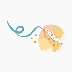 Flower, vector, flat design illustration