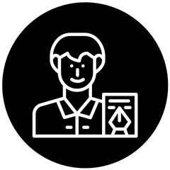 Vector Design Author Male Icon Style