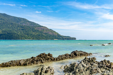 Obraz premium Thailand A Small Island Of The Coast Of Ko Lipe With A Coral Reef