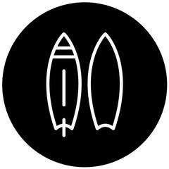 Vector Design Surfboard Icon Style