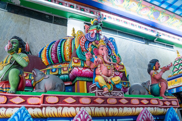 Decorations of Hindu temple, Malaysia