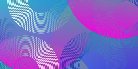 White geometric abstract background overlap layer on bright space with lines effect decoration. Modern graphic design element circles style concept for banner