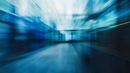 Fototapeta premium Blurred City Corridor, Motion, Urban, Day