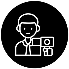 Vector Design Cameraman Icon Style