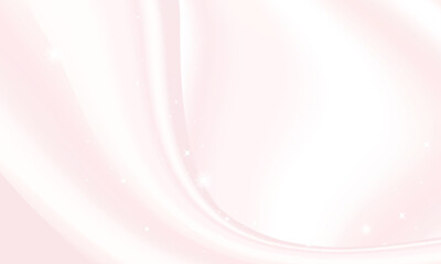 ピンク色のドレープとキラキラの背景イラスト