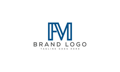 letter FM logo design vector template design for brand.
