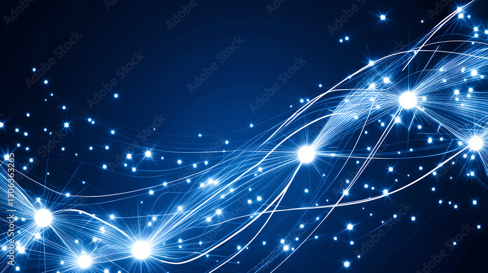 Poster dynamic light trails in abstract design digital art technology environment futuristic viewpoint