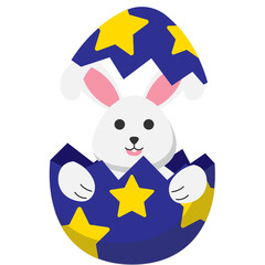 Cute Easter Bunny in Eggshell