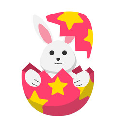 Cute Easter Bunny in Eggshell