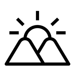 nature and ecology thin icon