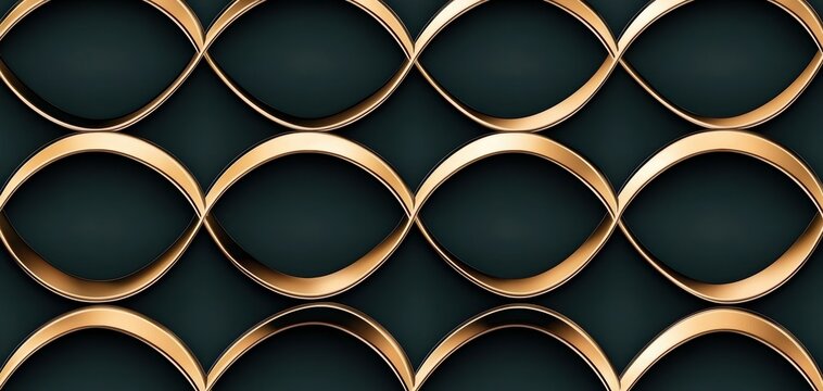 Seamless geometric interwoven gold lattice on deep sapphire, refined modern luxury pattern, sophisticated high-end minimalist aristocratic elegance