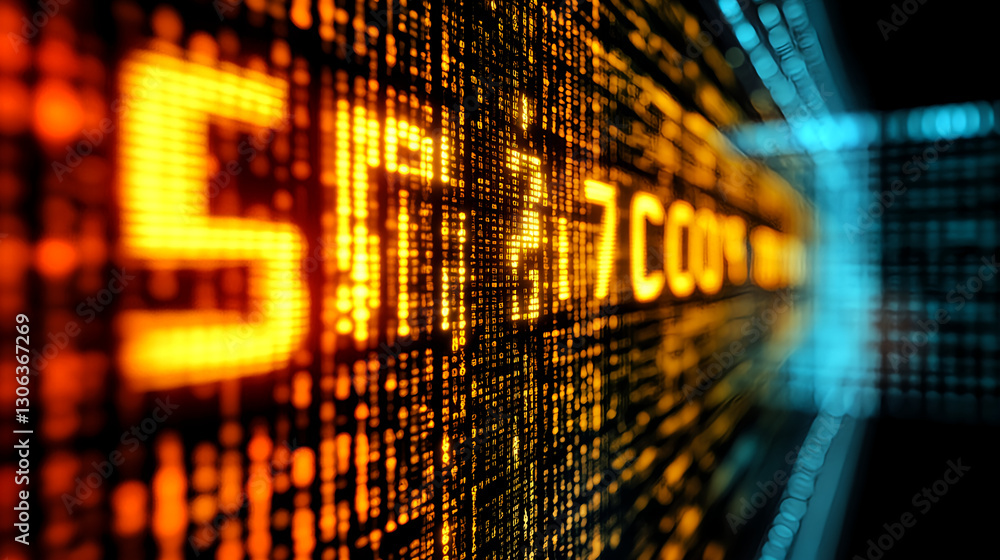 Poster data visualization event digital space infographic tech environment close-up view information concep