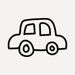 Vintage beetle car graphic element vector