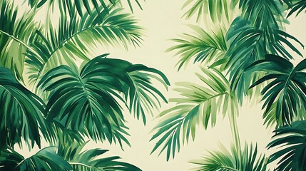 Fototapeta premium Tropical Banana Leaves on Textured Background, Tropical banana leaves with a textured background, showcasing lush green foliage