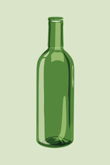 Empty bottle, eco-friendly product illustration vector
