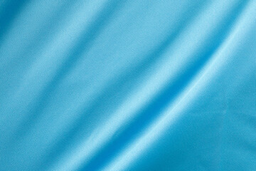 Fototapeta premium Blue sports clothing fabric football shirt jersey texture