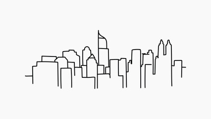 Obraz premium Jakarta skyscrapers hand drawn illustration vector