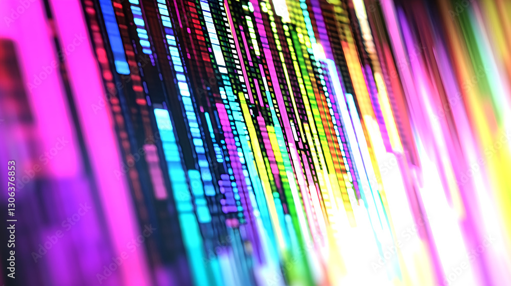 Aufkleber dynamic light patterns digital art studio abstract graphics colorful background close-up view visual