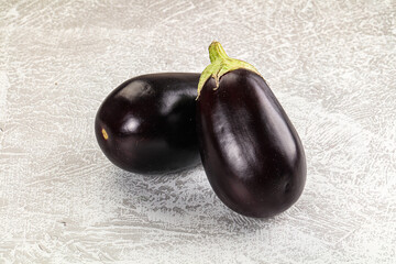 Raw ripe organic eggplant vegetable