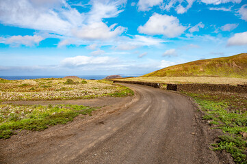 Mounts Lomo Blanco and de la Mancha, Island Fuerteventura, Canary Islands, Spain, Europe.