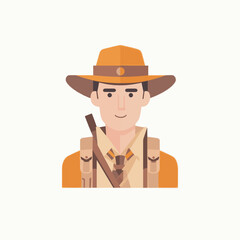 Set of girls and boys in scout costumes
