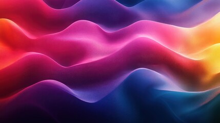 Obraz premium Colorful abstract waves in vibrant spectrum of red, pink, blue, and yellow